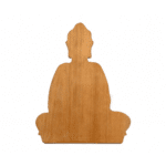 Rückseite Holz Buddha Figur.