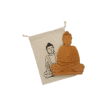 Tasche mit Buddha bedruckt.