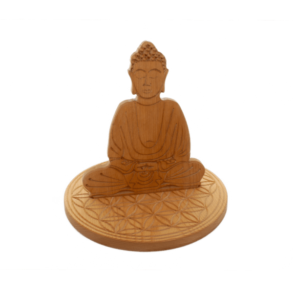 Set aus Buddha-Figur & Halterung