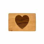 Frühstücksbrett mit Herz Inlay aus Buche & Eiche